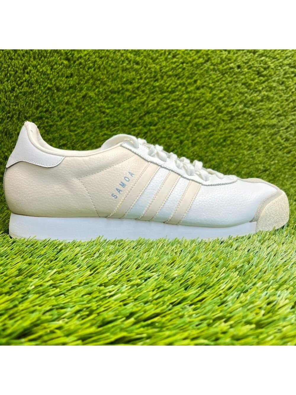 Adidas Originals Samoa Mens Size 13 Beige White Athletic Leather Shoes Sneakers